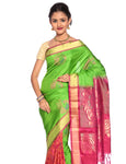 Buy Mandakini Kanchipuram Handloom Patli Pallu Pure Silk Sarees Online