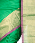 green kanchivaram saree