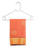 Bridal silk Sarees - Pure Zari Silk Saree in Orange