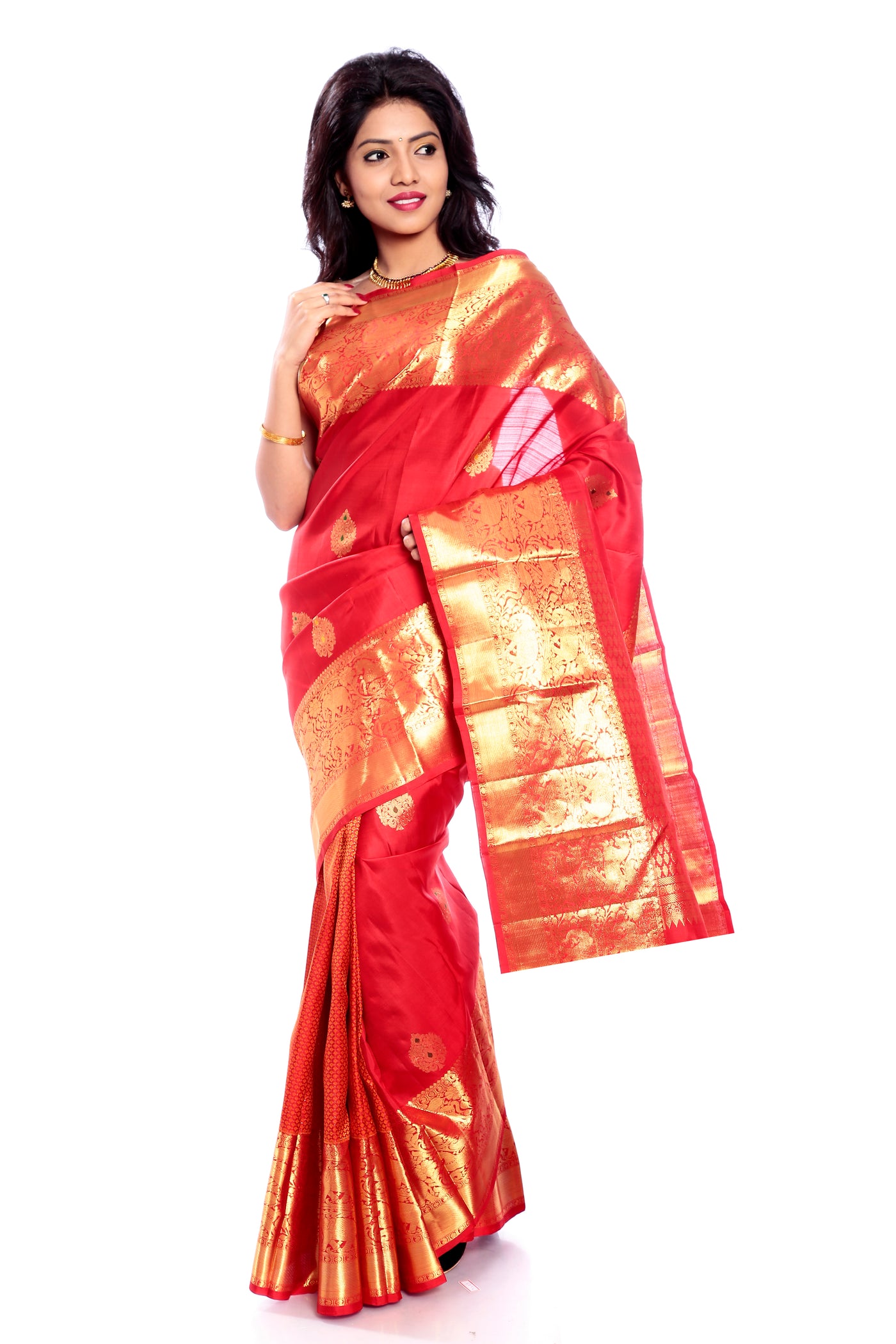 Red Kanchipuram saree online USA