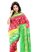 Pochampally Saree - Ikkat Silk Saree in Green