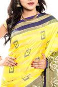 Pochampally Saree - Ikkat Silk Saree in Yellow