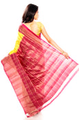 Yellow Pochampally Ikkat Silk Saree