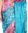 pochampally saree online in sky blue & baby pink